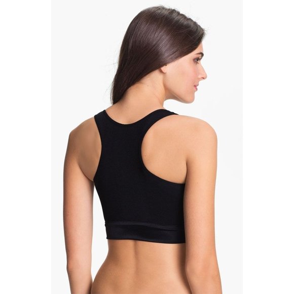 SPANX All Around Slimmer & Shine Crop Racerback Wireless Bra Black Small NEW - Picture 3 of 8